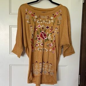 Johnny Was Embroidered Top